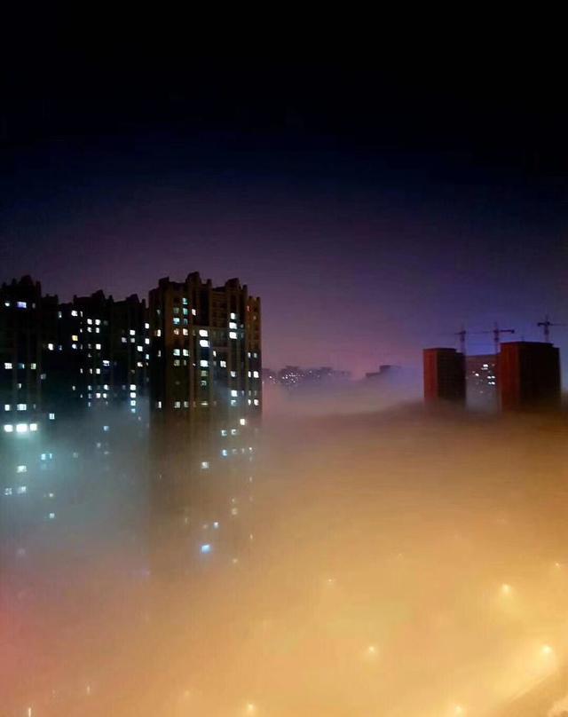大雾迷城沈阳变仙境,朋友圈美图刷屏