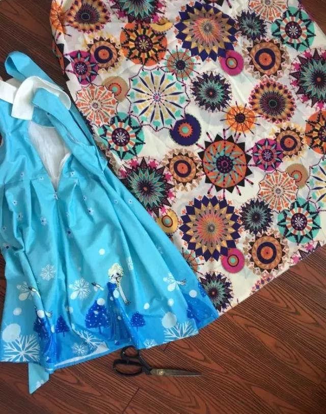 不用裁剪图,轻松做美衣--女童露肩连衣裙做法