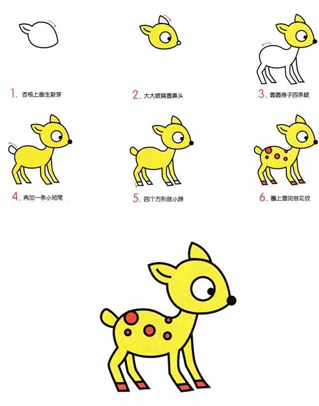 八种常见小动物简笔画教程分解再也不用担心亲子绘画没东西画