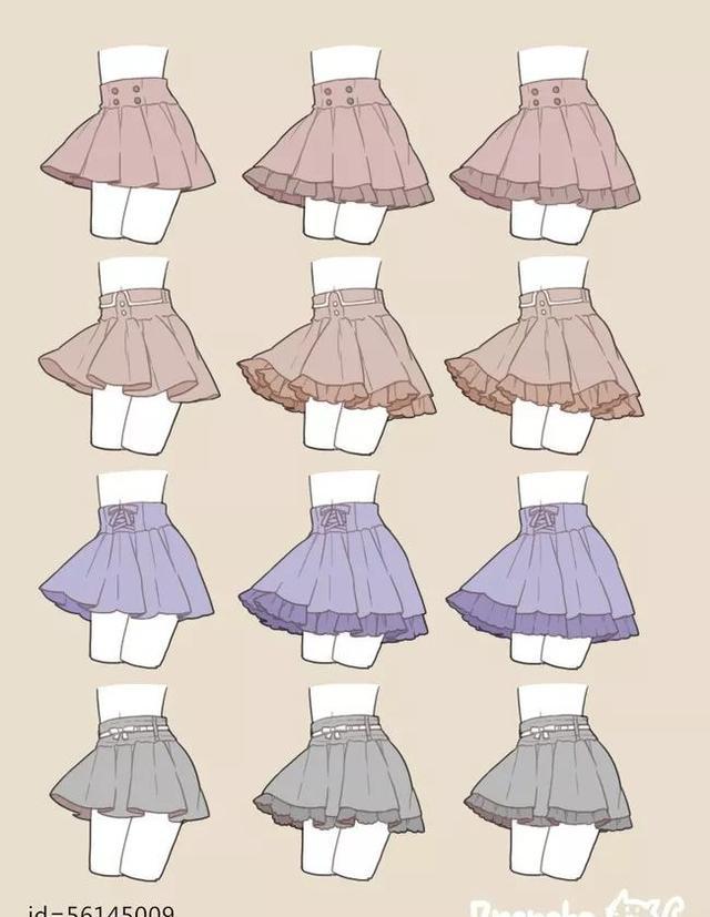 推荐漫画少女绘画学习教程之短裙