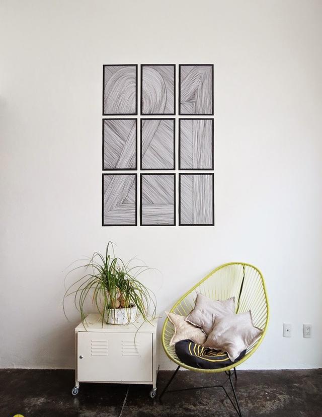 手工|墙艺术创意,简易diy数字挂画!