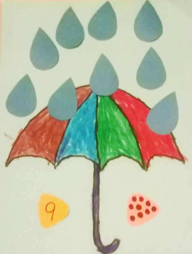 锻炼点数技能和数物对应——雨伞上的小雨滴(亲子手工)