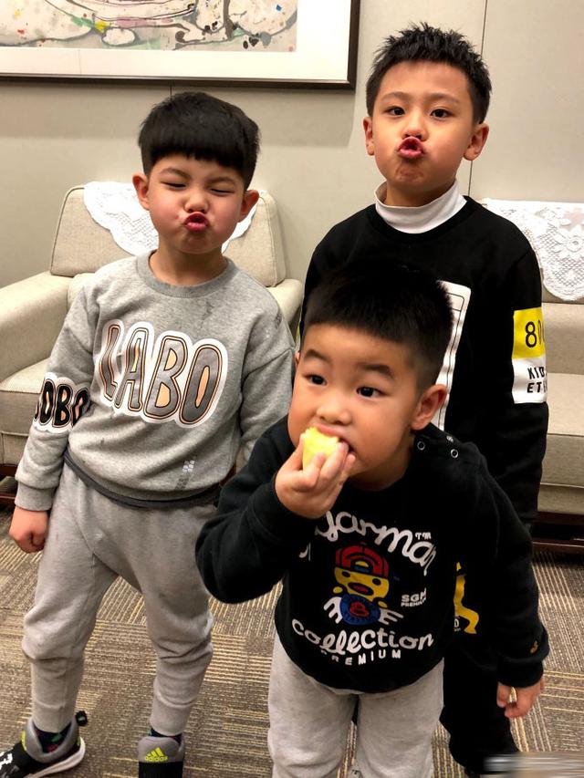 安吉和小鱼儿与蔡国庆儿子合照被谁萌到了?想与孙杨合照要站沙发