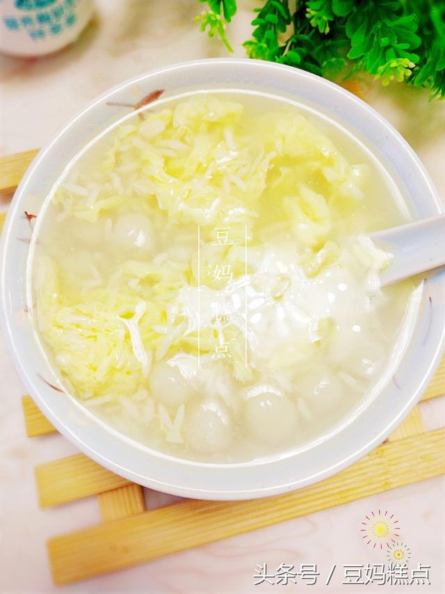 酒酿小圆子圆子有嚼劲鸡蛋滑嫩说起吃汤圆就只爱这种做法