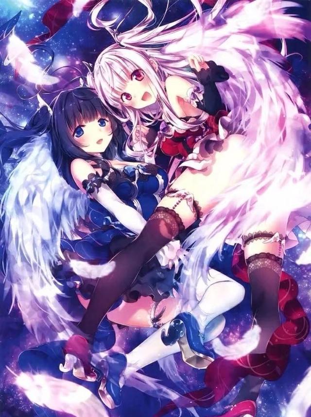 插画之双生闺蜜组合动漫少女我的另一个她在哪