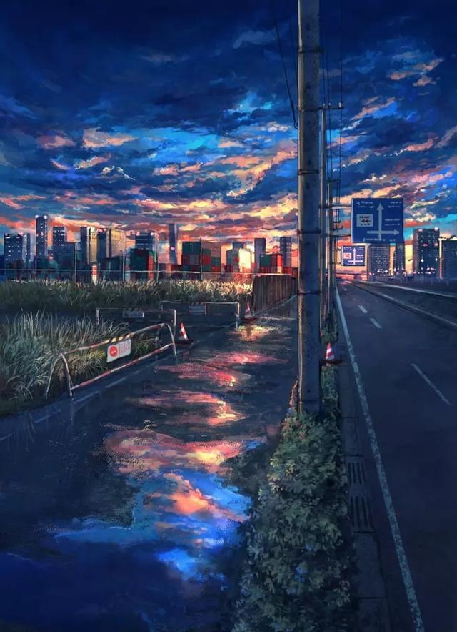 浪漫到爆的二次元场景风光图片