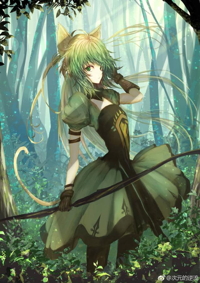 福利满满,动漫中清新治愈的绿发美人阿塔兰忒,兽耳即是正义