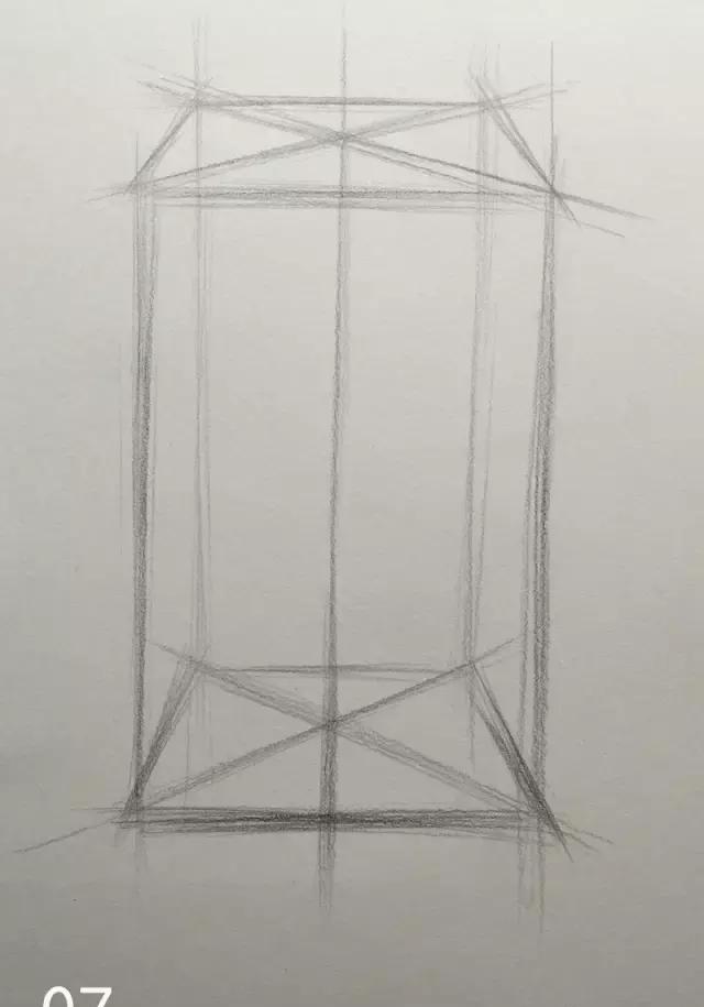 蔡海晨素描步骤稿03—圆柱体结构