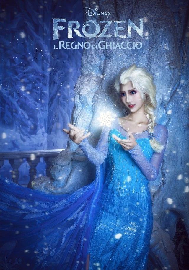《冰雪奇缘》艾莎的cosplay欣赏