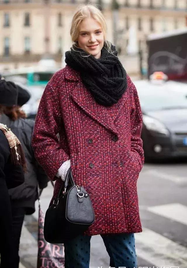 当大衣遇上围巾的108式,居然美的不像样!