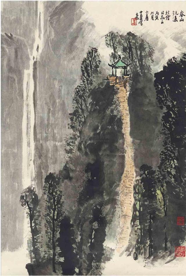 浙派山水大家童中焘山水画欣赏