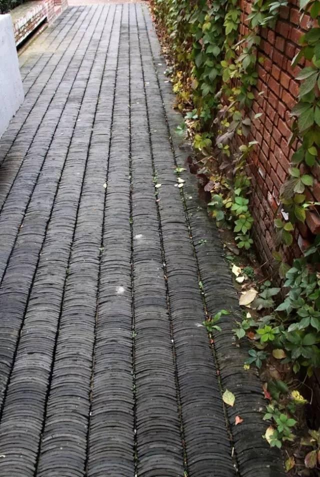 创意铺地的瓦片