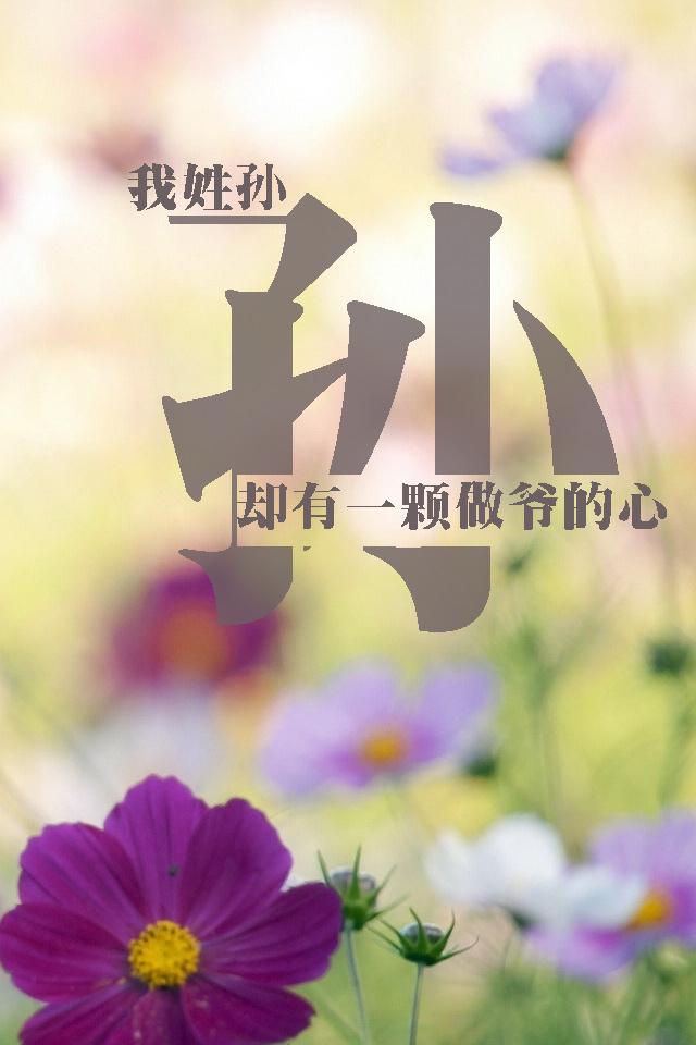 用你的姓氏图片做你的手机屏保吧,各位来认领(第二期)