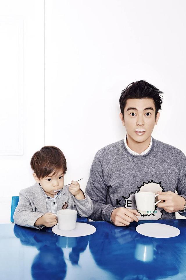 6对明星父子时尚写真!诺一呆萌等等神秘,最后一张太有爱了!