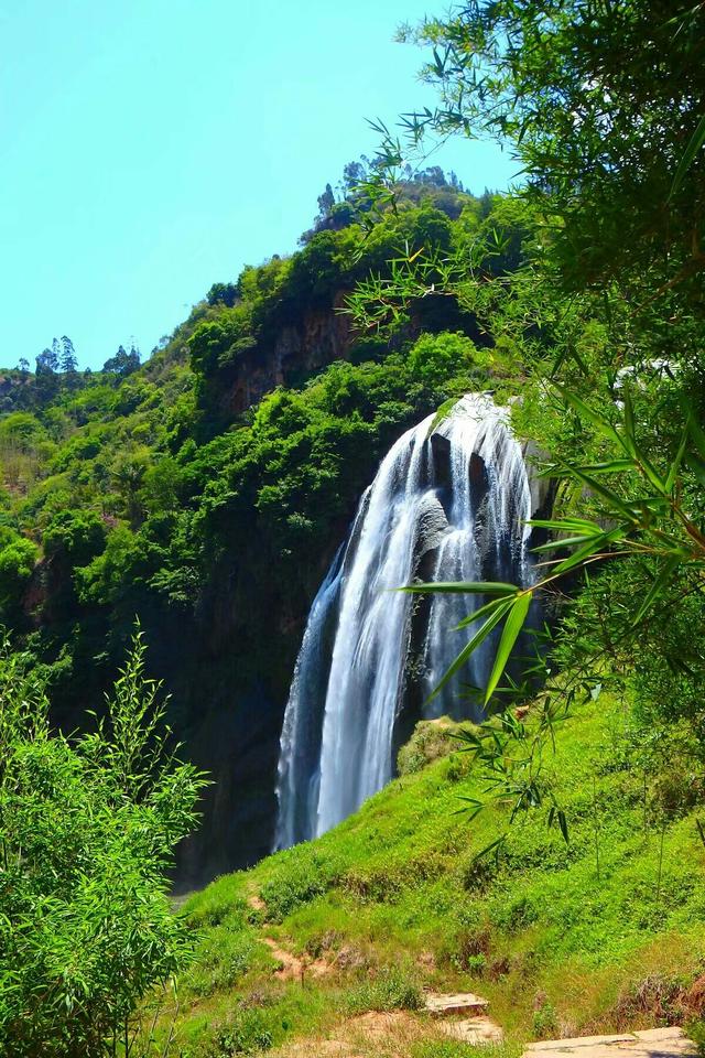 珠江第一瀑,云南石林大叠水瀑布,未曾偶遇的"叠水喷霞"!