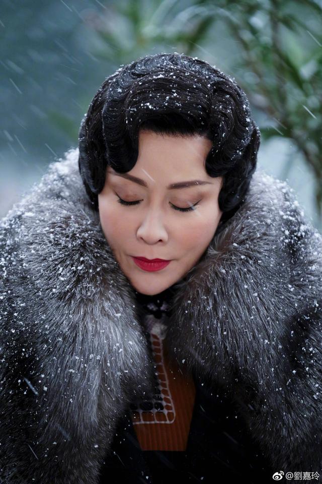 刘嘉玲凌晨雪中自拍 雪花眼镜萌到爆 身上的行头太亮眼|刘嘉玲|雪花|