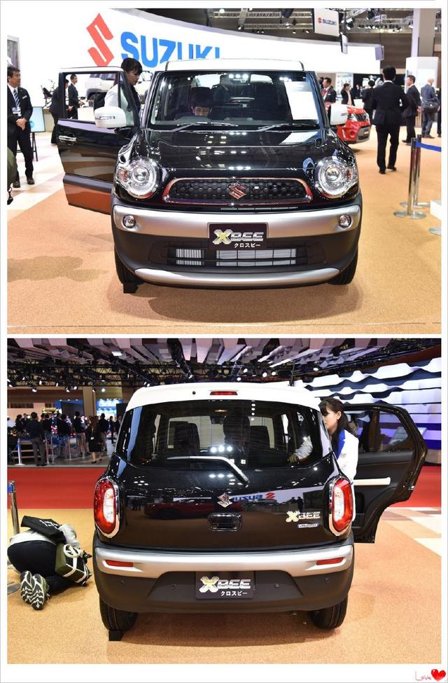 铃木xbee造型小巧呆萌,梯形中网犹如小鼻子,两侧圆圆的前大灯组灵性