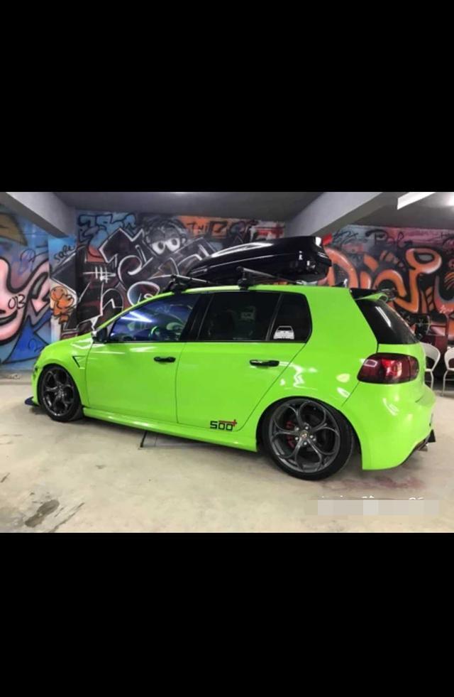 来辆精品苹果绿高尔夫6改装r20美观易改