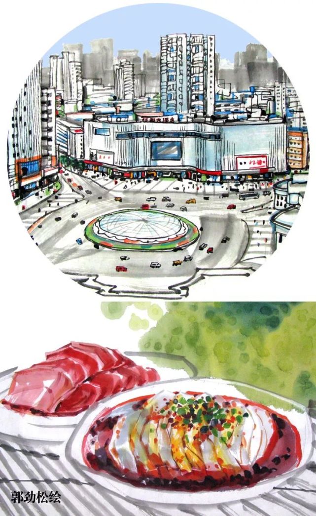 川籍画家手绘21市州地标和美食,快看你家乡的上榜了吗?