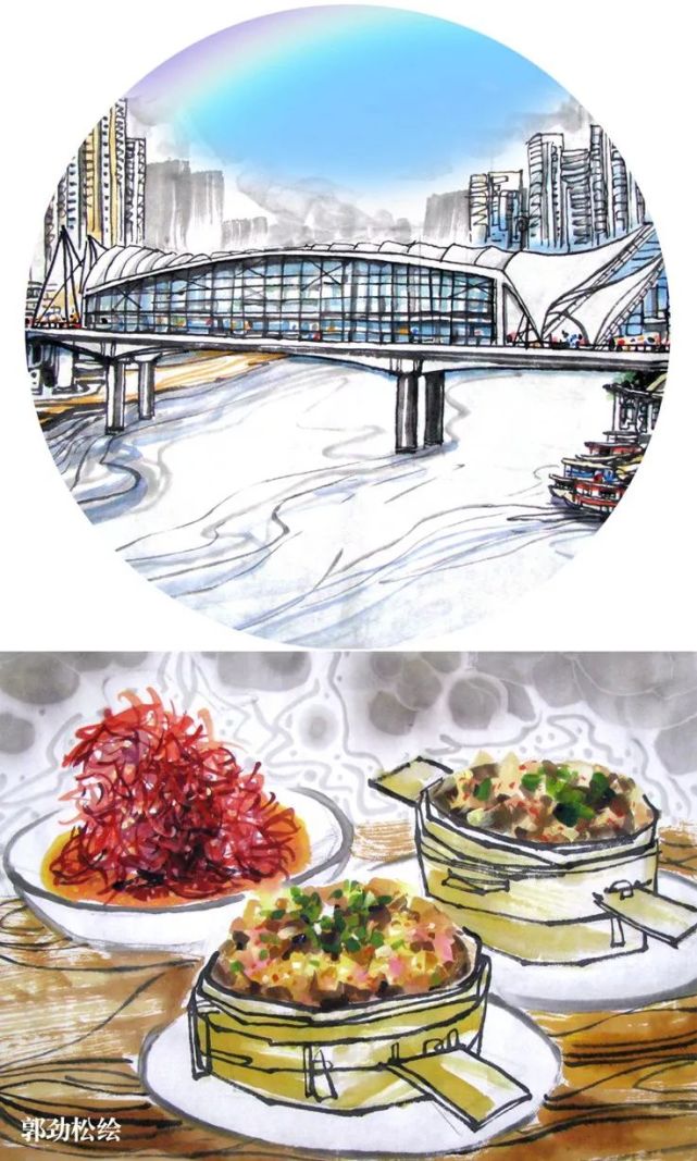 川籍画家手绘21市州地标和美食,快看你家乡的上榜了吗?