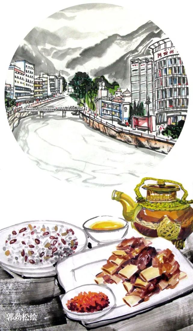 川籍画家手绘21市州地标和美食,快看你家乡的上榜了吗?