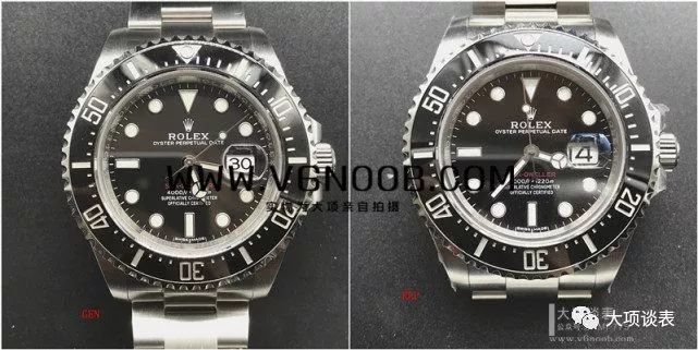 vr劳力士126600新版海使型腕表真假对比评测