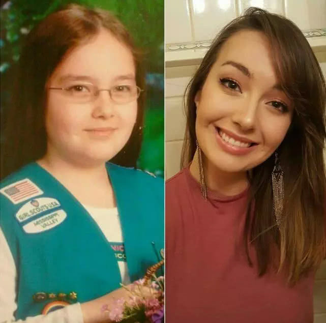 外国网友晒出自己最丑和最美的对比照,网友:时间是把整容刀