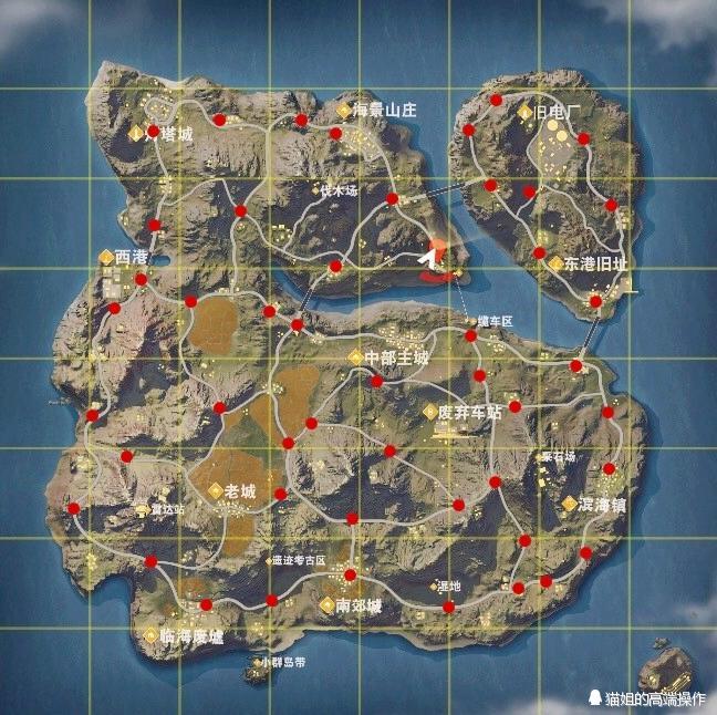 荒野行动: 刷车点位图大分享, 十字路口就是固定刷车点