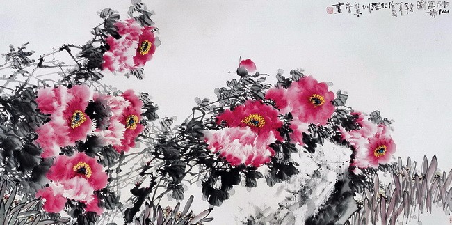 文晴国画:国香袁珍珠《牡丹魂》王绣《国色天香》赵崇正《牡丹蜜蜂》