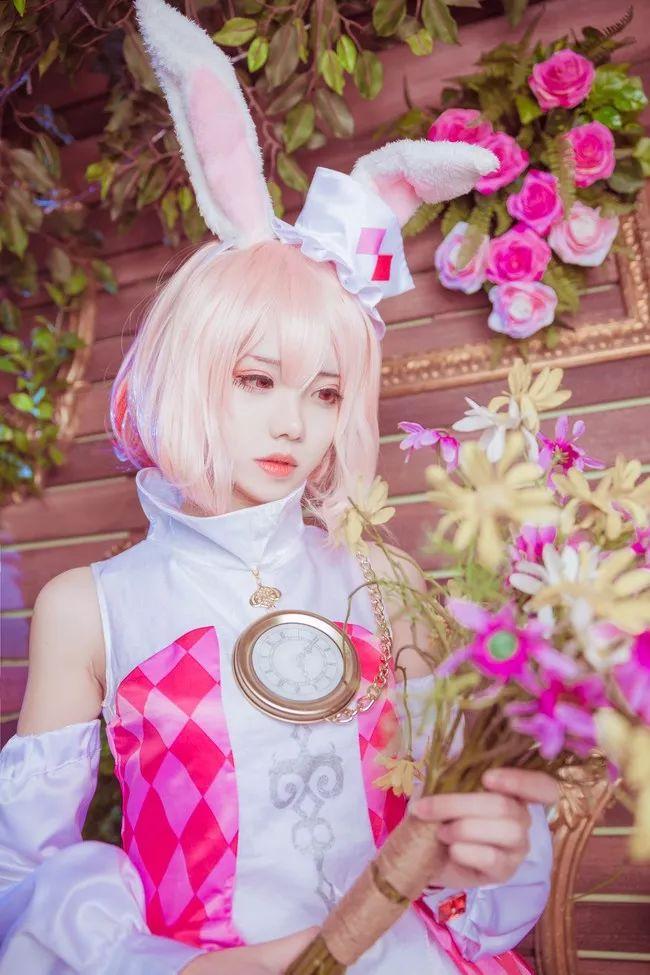 可爱爱丽丝梦游仙境兔子小姐cos