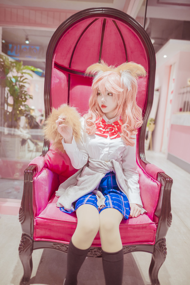 小狐狸玉藻前cosplay,肤白貌美的小姐姐十分粉嫩!