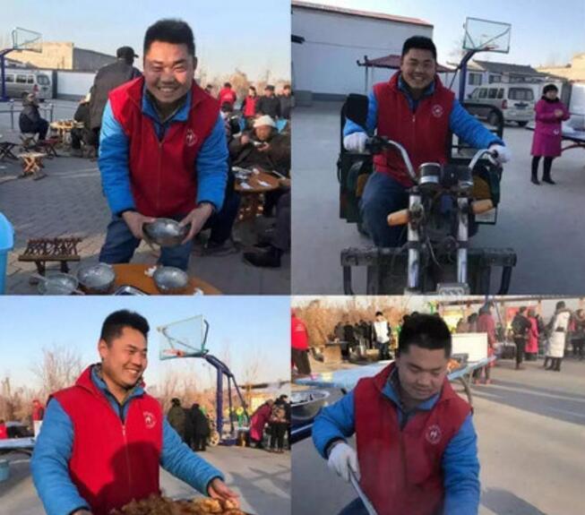 鲍迎祥常年在"孝道村"威县孙家寨村做义工,正是在做义工期间,他结识了