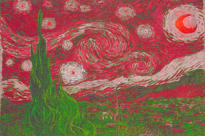当名画变成红配绿,我的钛合金眼被亮瞎了,蒙娜丽莎表示很无奈