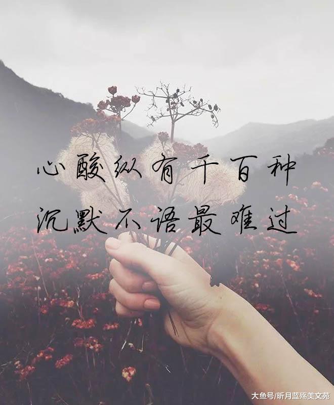 当我孤单的时候,总会想起最熟悉的你,心酸纵有千百种,沉默不语最难过