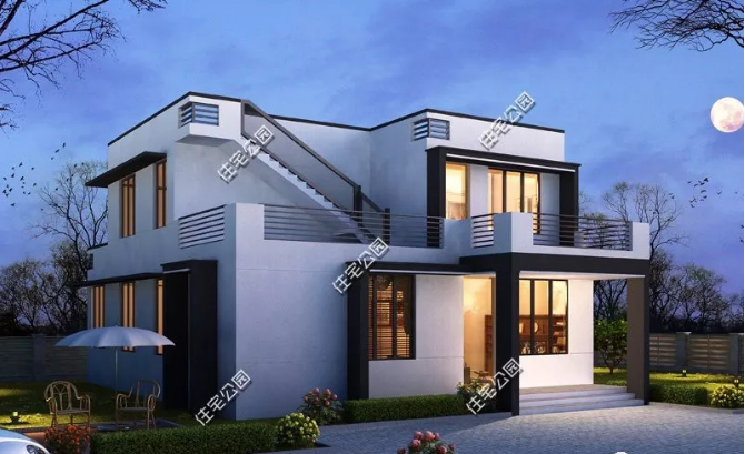 10套农村现代别墅,造价25到40万,小宅基地2018房子这样盖准没错