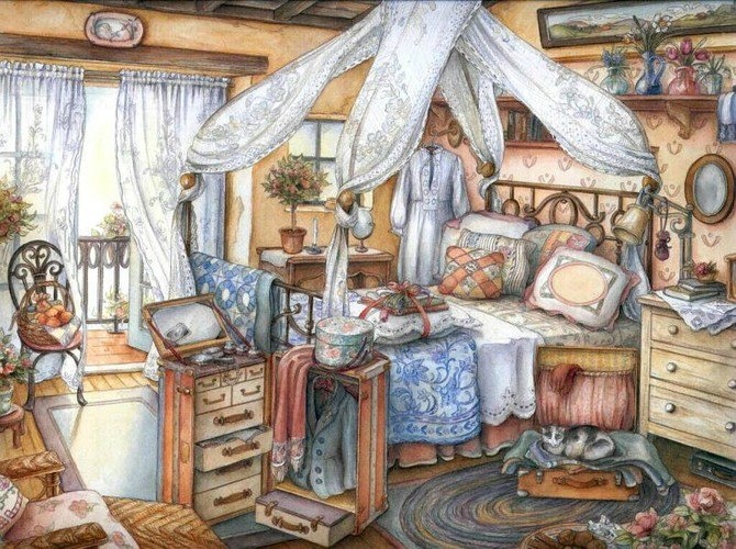 秘密家园荷兰儿童图书插画