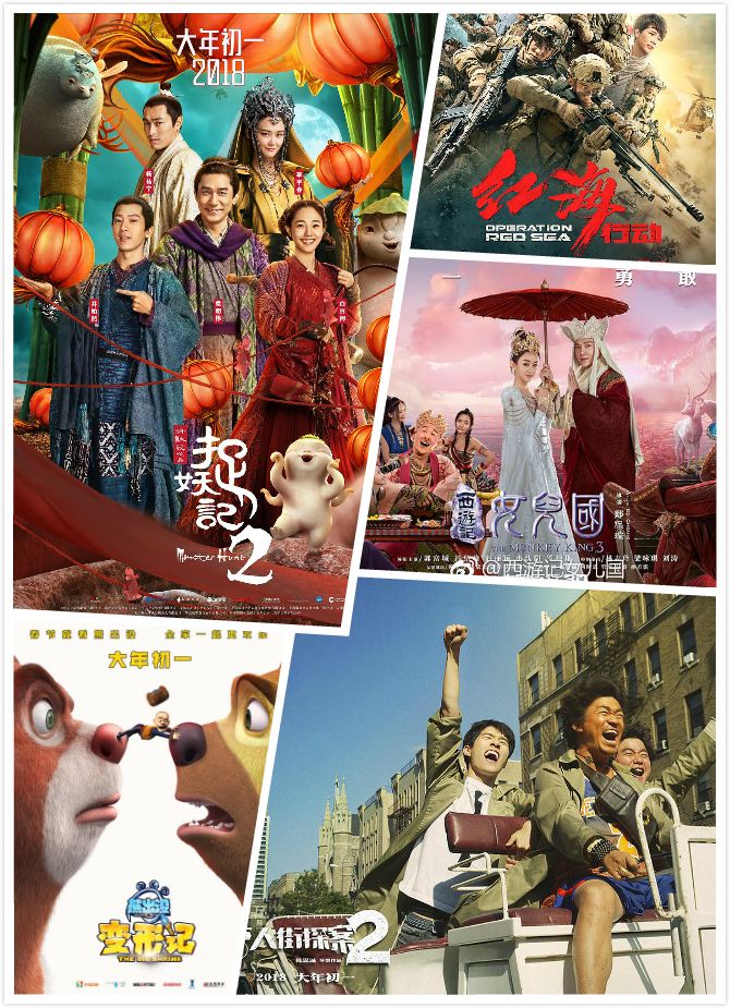 2018春节档战况空前需有63亿总票房才能容得下所有片方