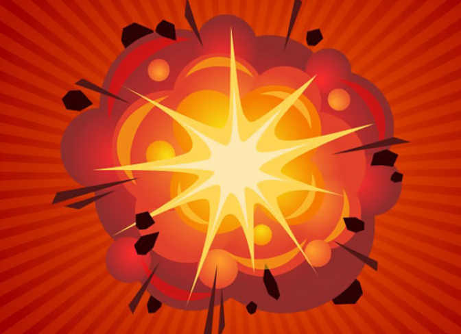 "的一声,气球爆炸了.