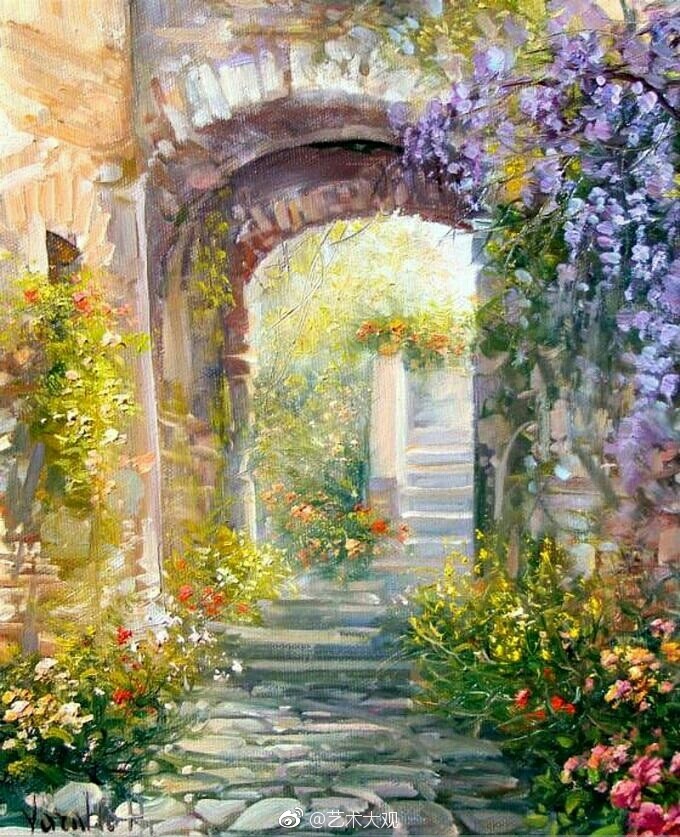 清晨的阳光|意大利画家antonietta varallo油画欣赏-2