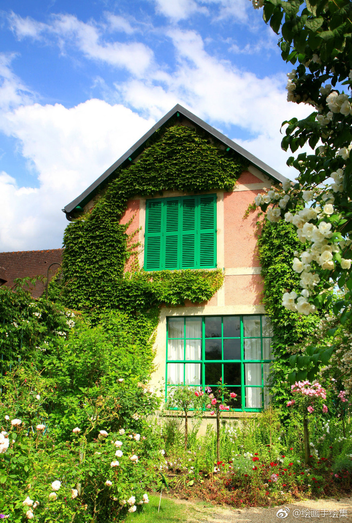 莫奈故居一座被花包围的房子