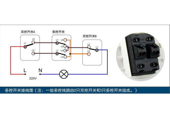 多控开关应该如何接线?学会这一招,接线再也不用请电工了