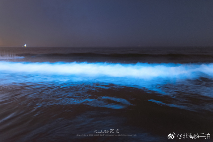 秦皇岛荧光海,迷醉在蓝色妖姬般的海边,爱与幸福永远不会缺席