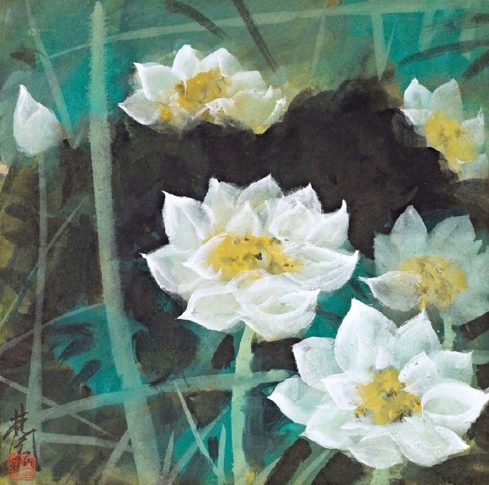 林风眠笔下的荷花