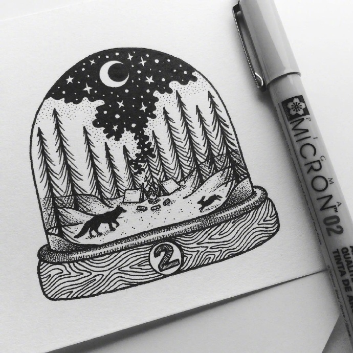 来自德国插画师设计师 kim becker 手绘小图案设计