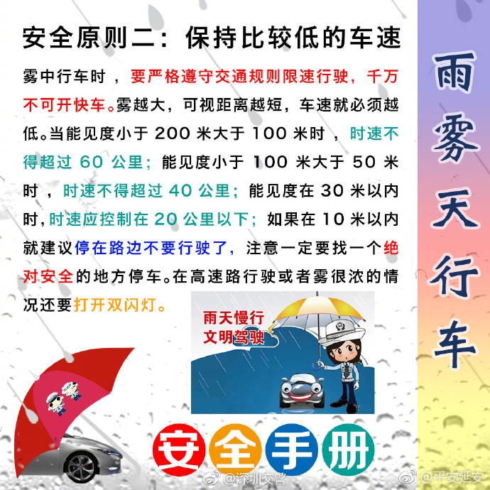 出行提示:春季雨雾天行车安全秘籍!