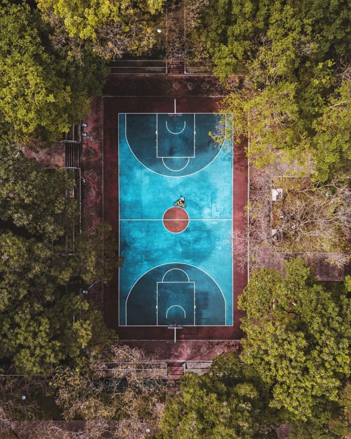 篮球场俯瞰图片
