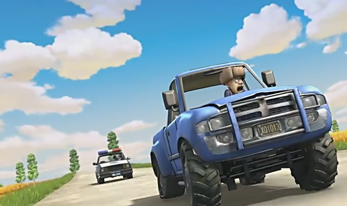 然后我们再看看光头强,光头强所开的伐木