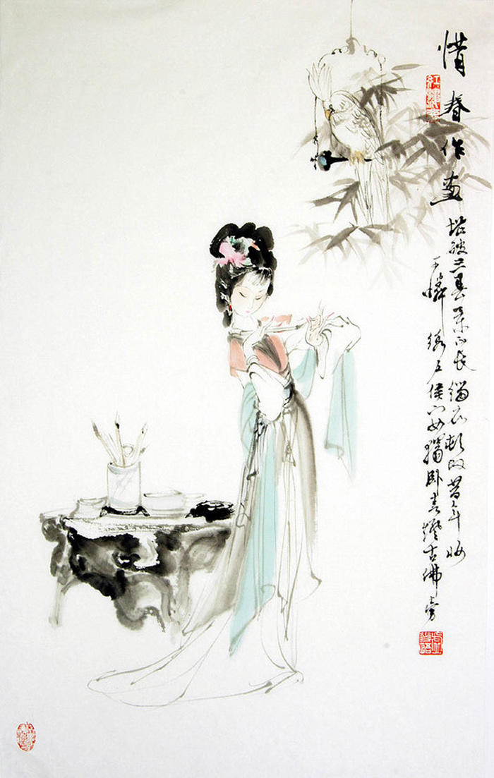 惜春作画宝钗扑蝶可卿春困李纨养性探春吟句