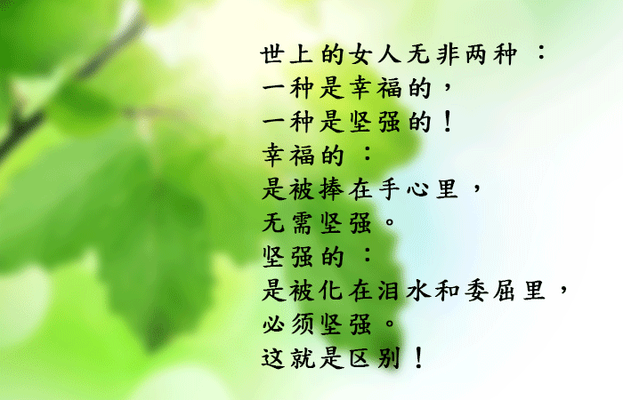 此文献给不风流,不性感,不撒娇的女人