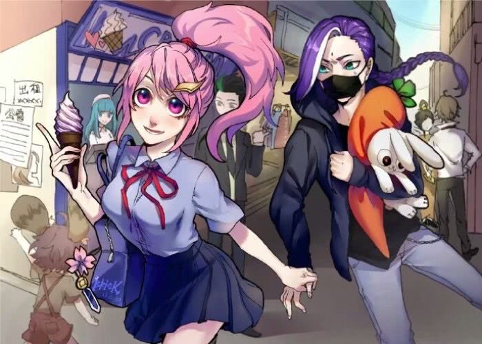 王者荣耀:兰陵王婚后娇羞,李白街边撩妹,李元芳闹着要吃冰淇淋